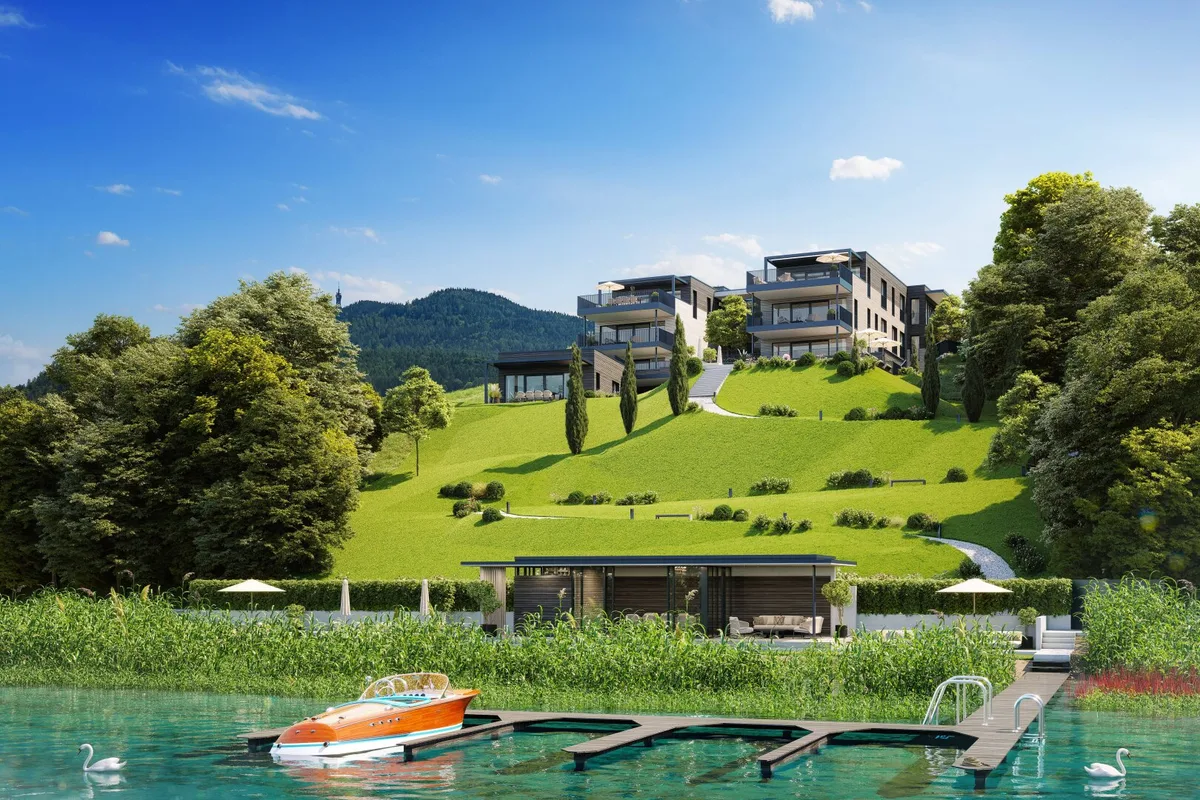 Exklusive See-Residenzen in erster Reihe am Wörthersee – privater Badeplatz & Bootsanlegeplätze