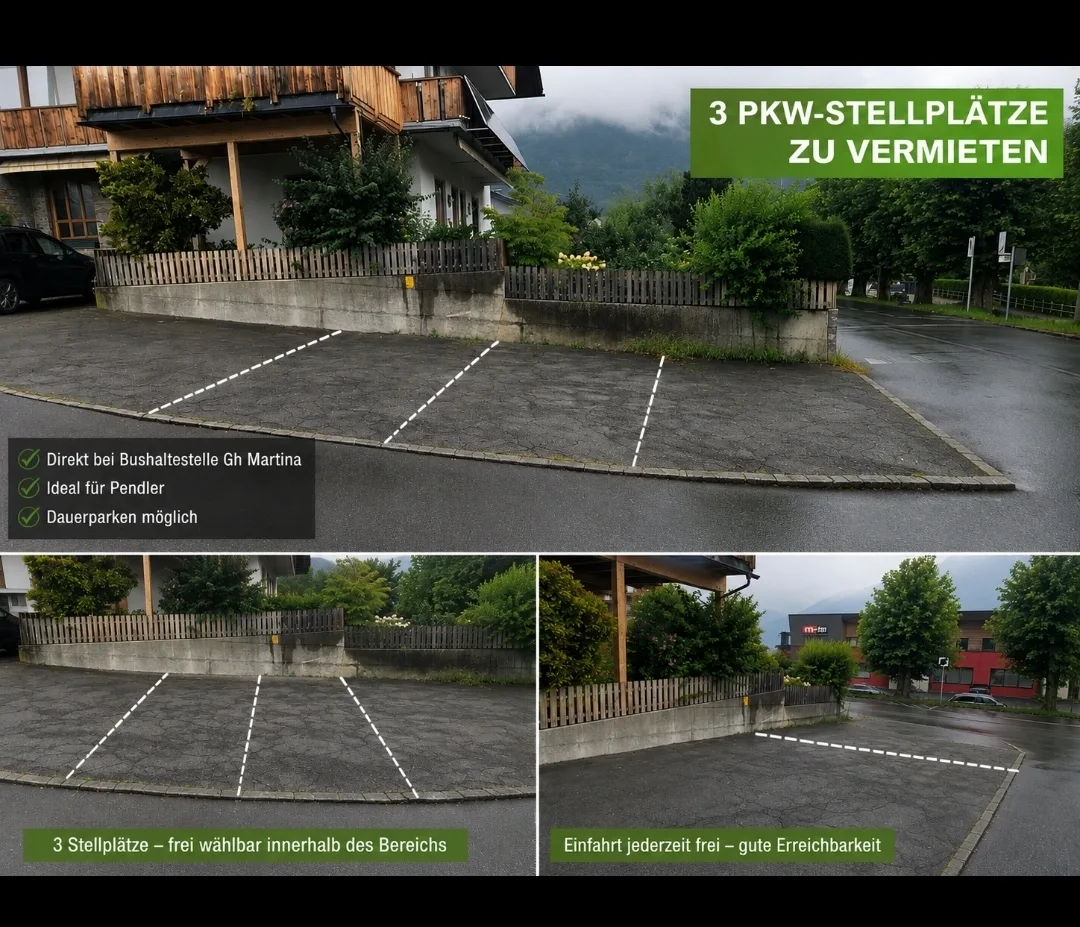 Pendler- & Dauerparkplätze in Telfs – Saglstraße