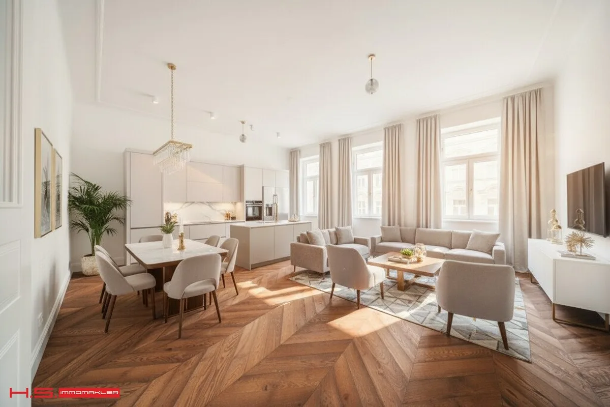 TOPLAGE SERVITENVIERTEL -  NOCH 3 STILERSTBEZÜGE ca. 90m² WFL als SOFORTBEZUG  + 2 ELITÄRE DACHWOHNUNGEN ab 12/2027 - GENERALRENOVIERTES STILHAUS