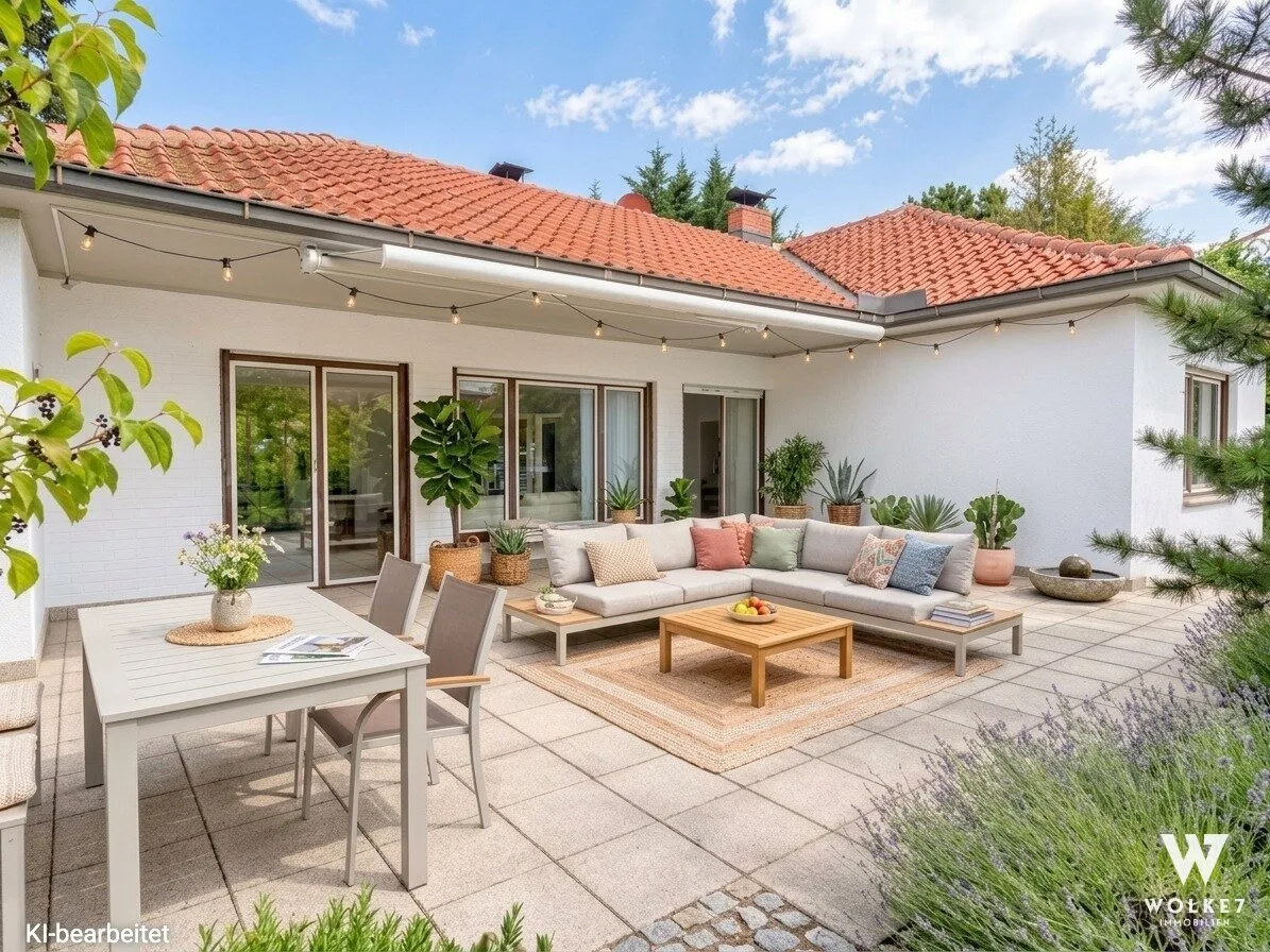 Bungalow in Strasshof | 120 m² Wohnfläche | 4 Zimmer | Südterrasse & Traumgarten