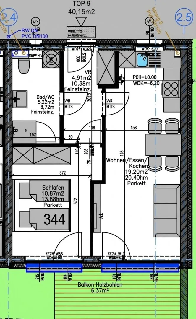 Moderne 2-Zi-Wohnung in 8055 Graz mit Terrasse, Stellplatz & Fußbodenheizung!