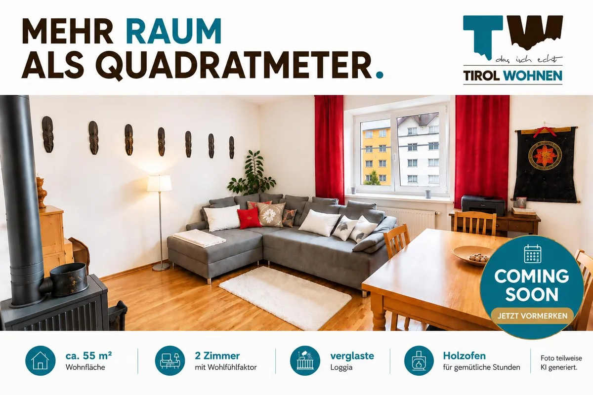 COMING SOON – 2-Zimmer-Wohnung in Innsbruck-Saggen