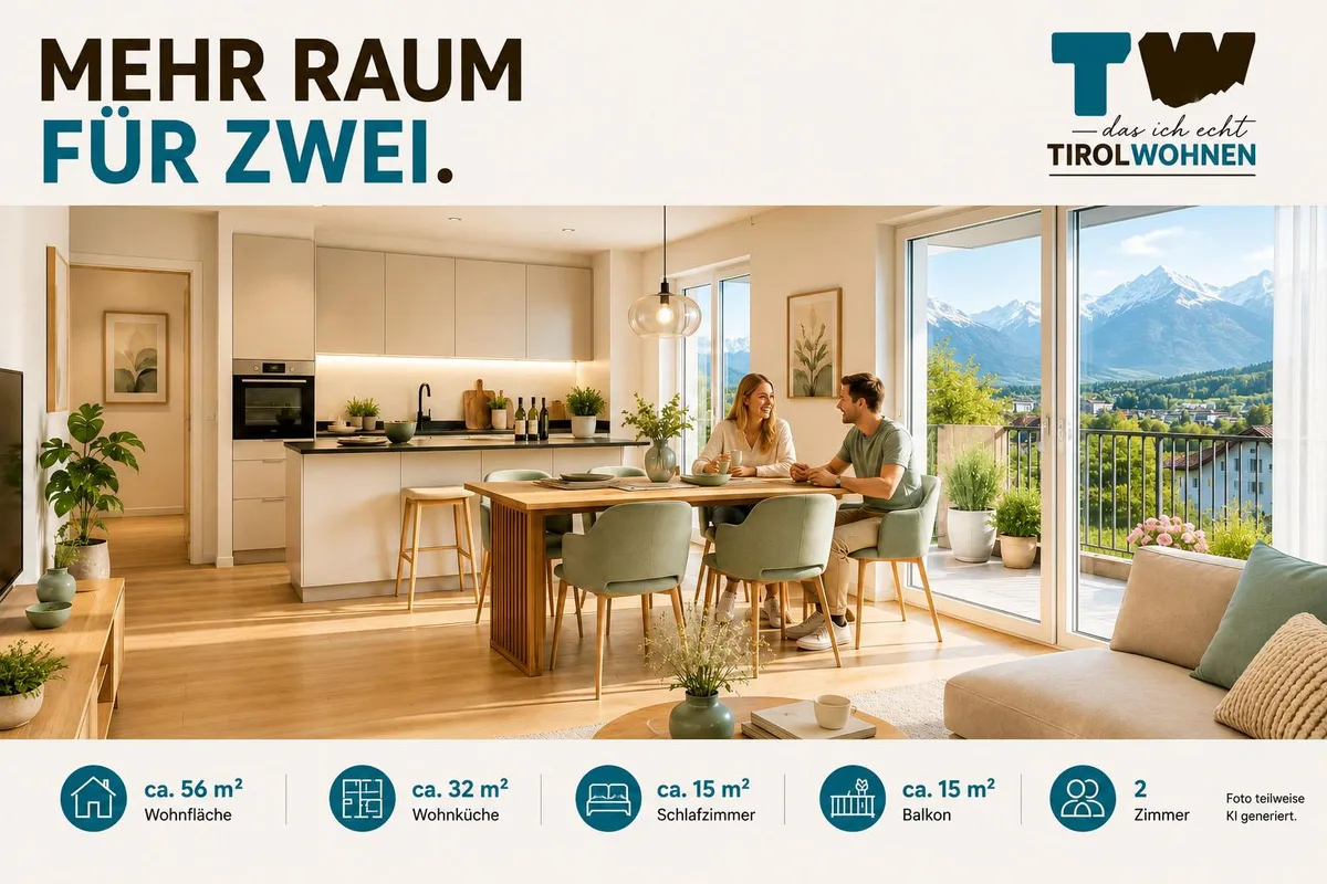 Offen Wohnen. Großzügig Leben. Mehr Raum für zwei.