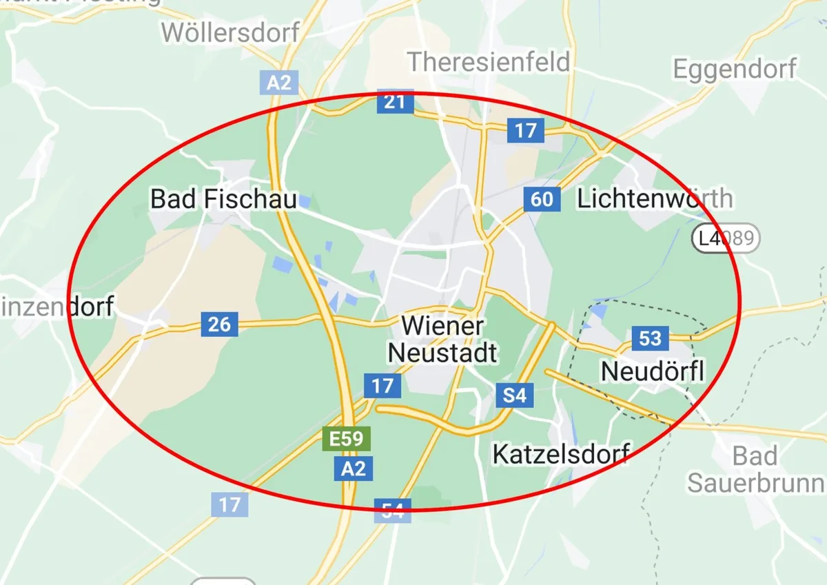 Bezirk Wiener Neustadt: Gewerbegrundstücke von ca. 2.500 m² bis ca. 7.700 m²  in werbewirksamer Frequenzlage langfristig zu mieten