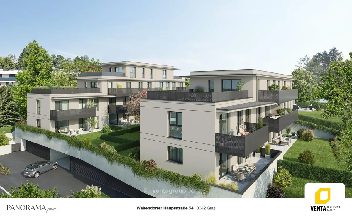 BAUSTARTAKTION: -8,5% auf alle Panorama Pur Wohnungen| Exklusives Wohnen in Graz Waltendorf!