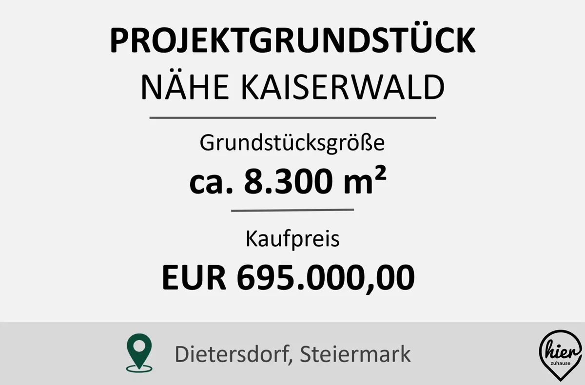 Bauträgergrundstück Nähe Kaiserwald: ca. 8.300 m²