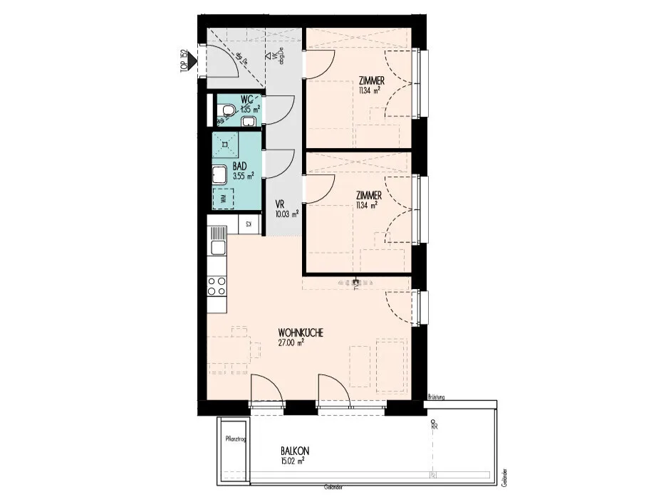 Urbaner Wohnkomfort | Helle 3-Zimmer-Wohnung mit Balkon