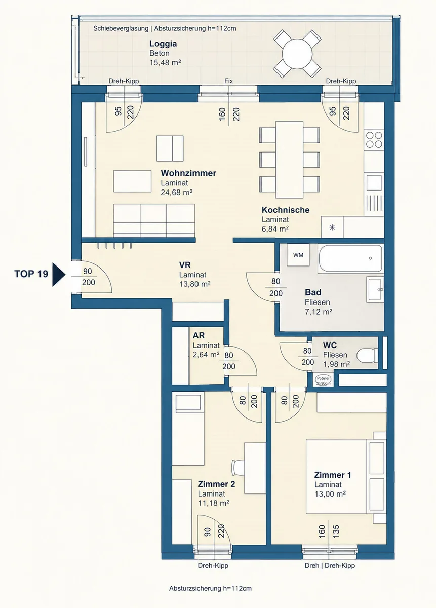 Großzügige 3-Zimmer-Wohnung mit Charme!