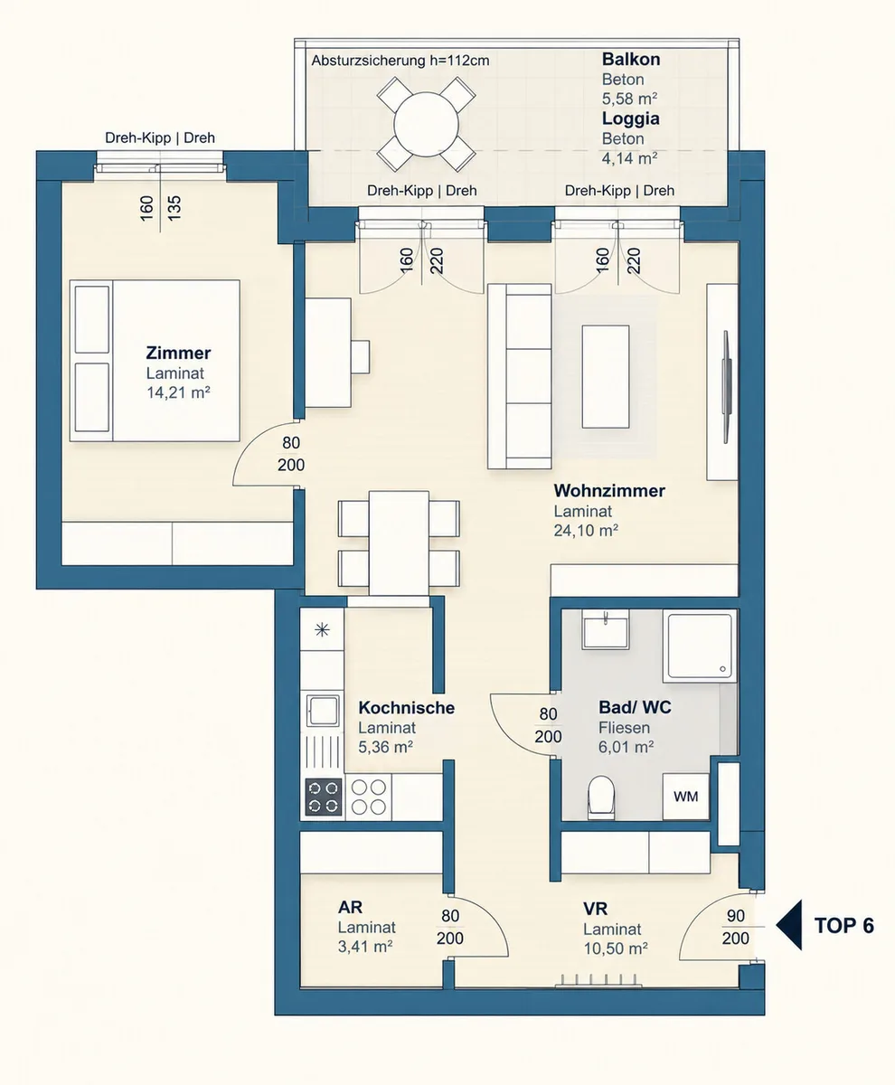Urban Living | 2 Zimmerwohnung mit Balkon