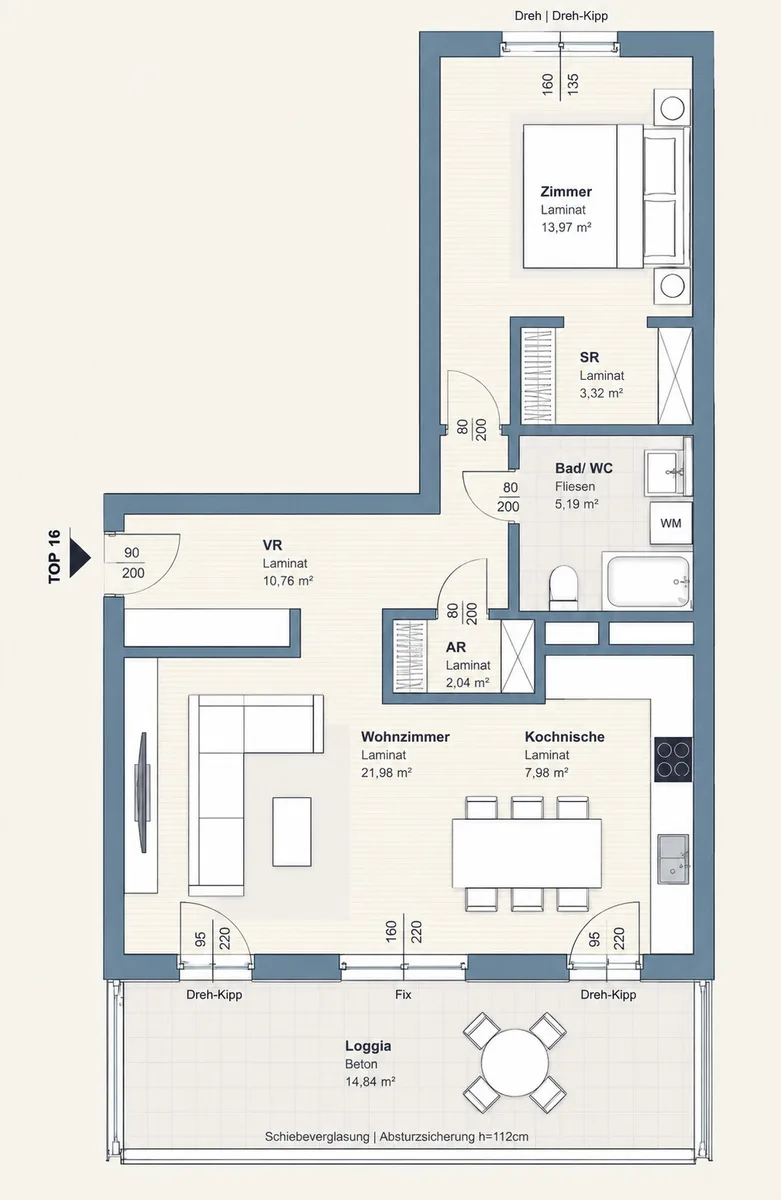 Attraktive 2-Zimmer-Wohnung